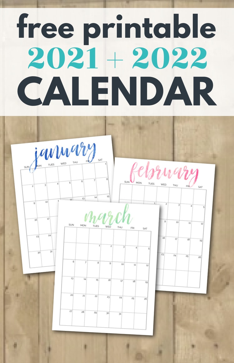 Simple And Pretty Free Printable 2021 And 2022 Calendars Lovely Etc