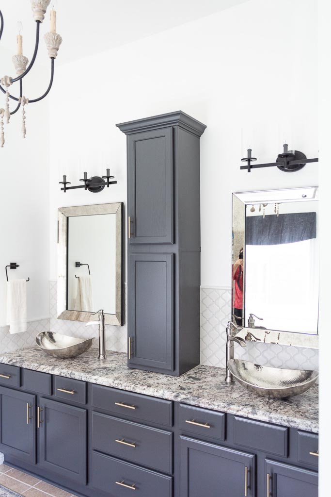 21 Beautiful Painted Bathroom Cabinet Ideas Lovely Etc - Best Dark Grey Paint For Bathroom Vanity Units