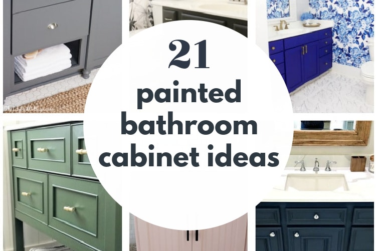 21 Beautiful Painted Bathroom Cabinet Ideas