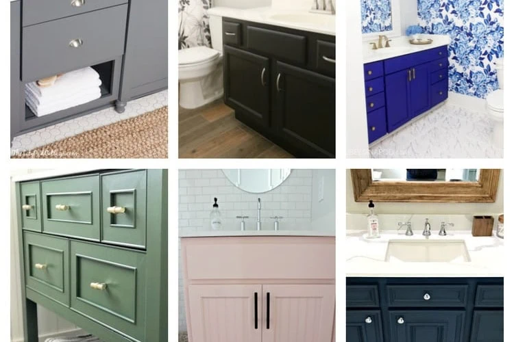 21 Beautiful Painted Bathroom Cabinet Ideas