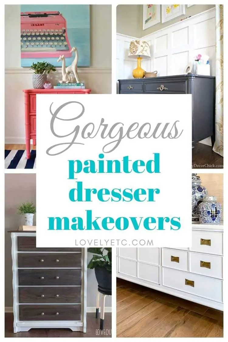 gorgeous painted dressers pin collage with text overlay