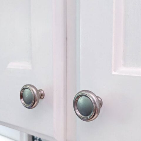 painted cabinets close-up