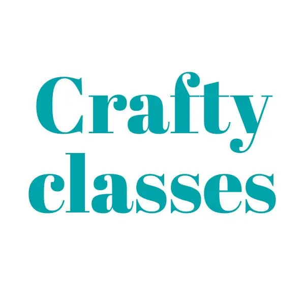 text that says crafty classes.