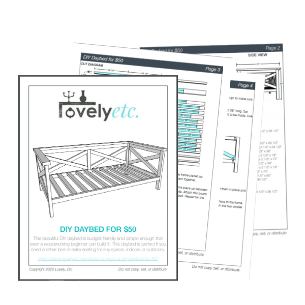 Twin Size Daybed Printable Build Plans - Image 4