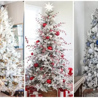 23 Beautiful Flocked Christmas Tree Decorating Ideas
