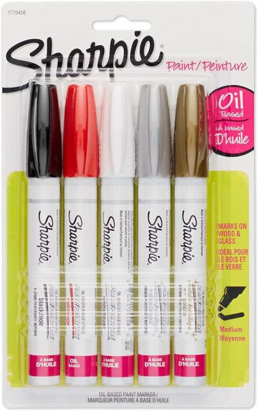 pack of five sharpie paint pens.