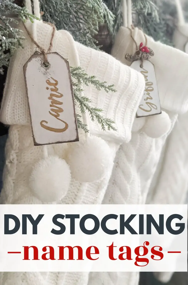 Christmas Stocking Tags Large Personalized Name Tags for Christmas Stockings  Customizable Gift Tag Tag for Stockings and Gift 