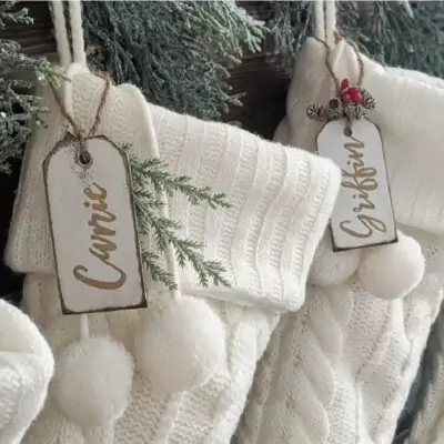 How to make Beautiful DIY Stocking Name Tags