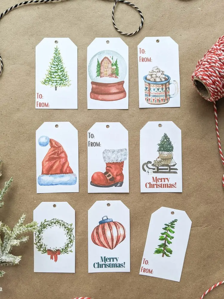 Printable Christmas Gift Tags Graphic by DESIGNS NOOK · Creative