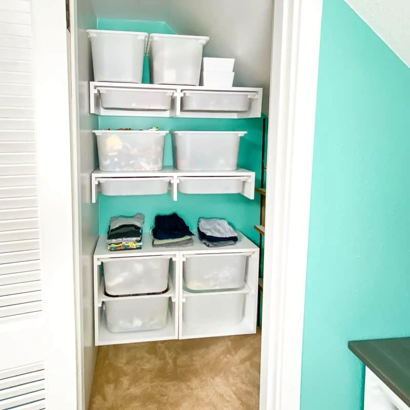 DIY Closet Organizer on a Budget - Itty Bitty Farmhouse