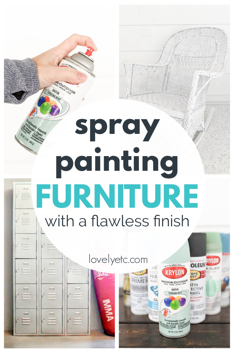 how to spray paint a dresser