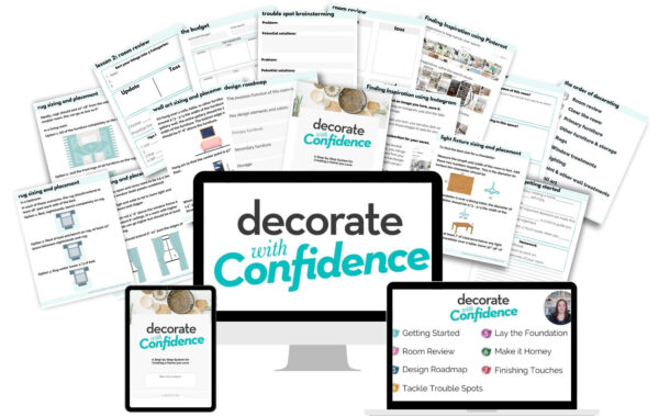 graphic showing what is included in decorate with confidence course.
