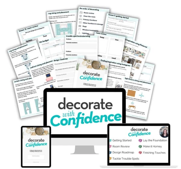 pages and screenshots of what is included in Decorate with Confidence.
