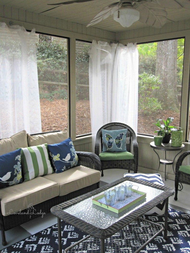 Screened In Porch Decorating Ideas On A Budget | Shelly Lighting