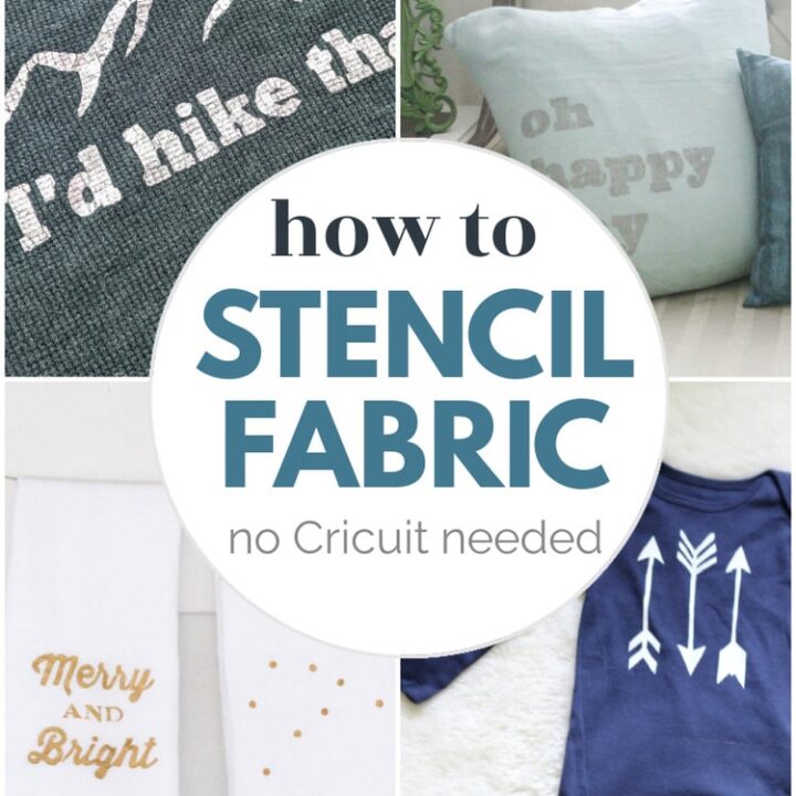 how to stencil on fabric collage