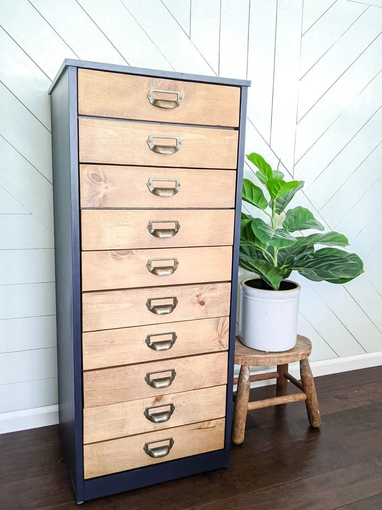 finished diy apothecary cabinet.