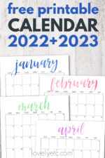 Simple and Pretty Free Printable 2022 and 2023 Calendars