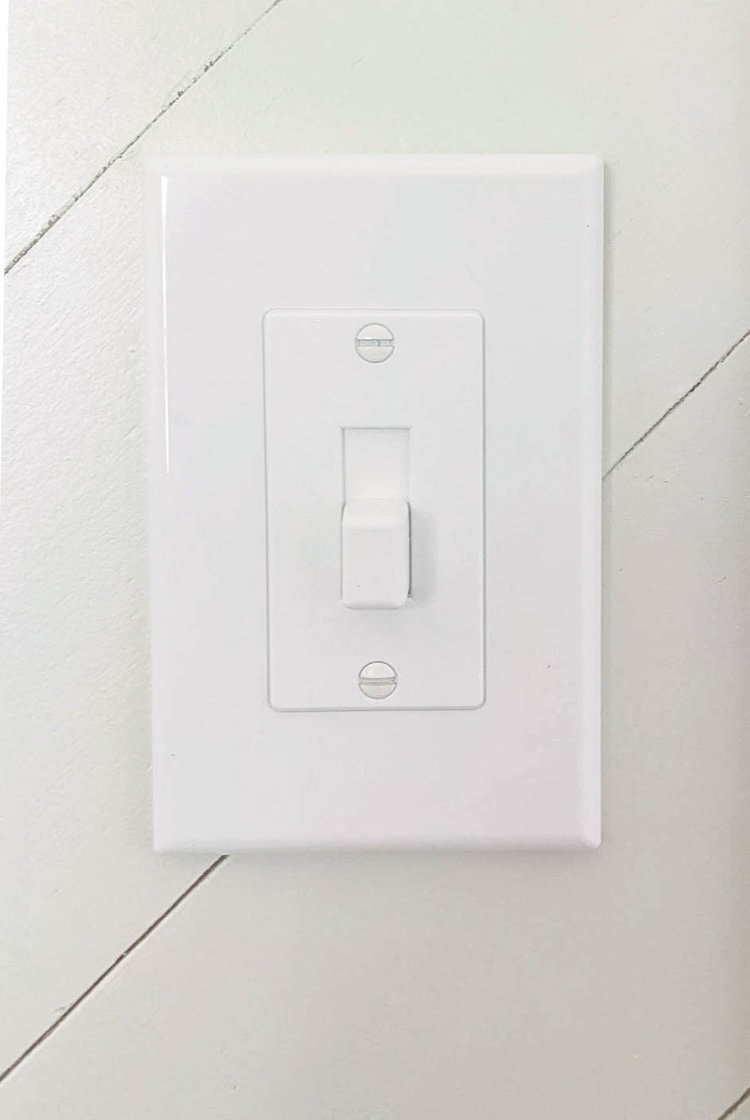 close up of revive light switch cover.