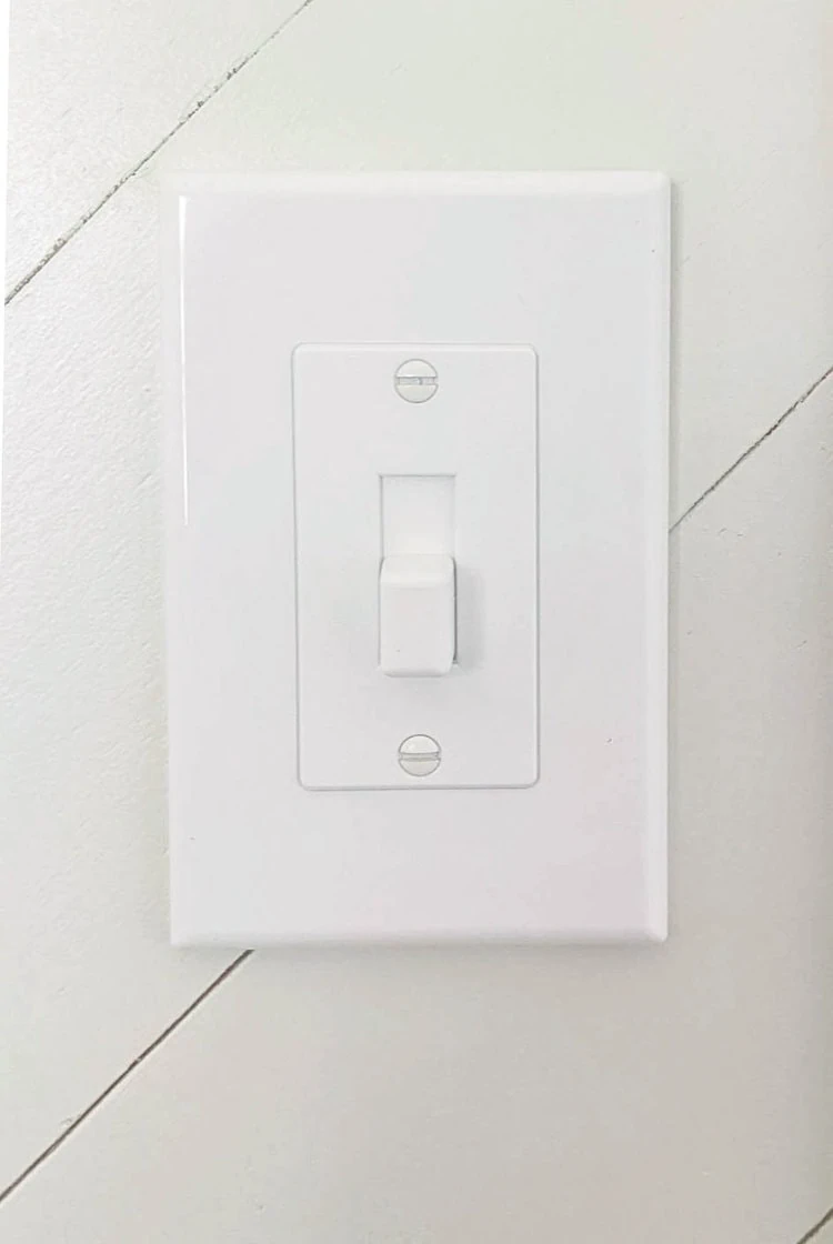 close up of revive light switch cover.