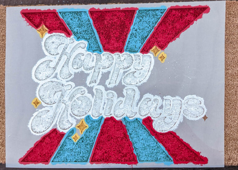 DIY Christmas Doormat How to Paint and Seal a Doormat so it Lasts