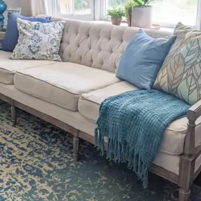 Drop Cloth Upholstery Four Years Later: How it really holds up