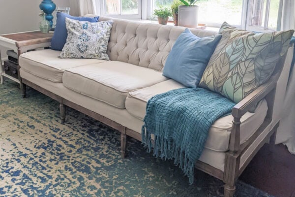 Drop Cloth Upholstery Four Years Later: How it really holds up
