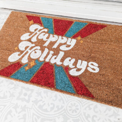 DIY Christmas Doormat: How to Paint and Seal a Doormat so it Lasts
