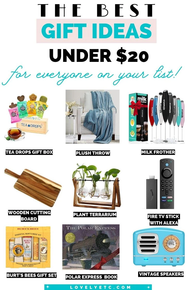 Gifts under $20 pin collage