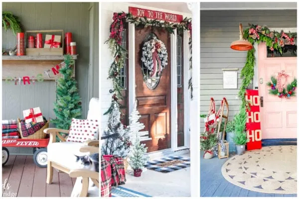 23 Festive Front Porch Christmas Decorating Ideas