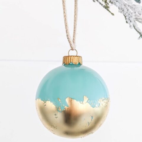 gold leaf ornament hanging