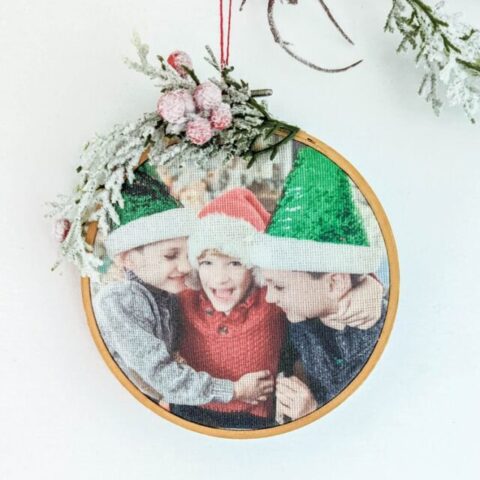 voice recording ornament with kids photo