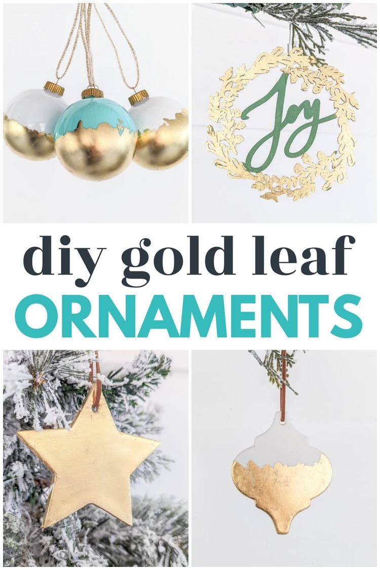 How to Make Easy and Beautiful Gold Leaf Christmas Ornaments
