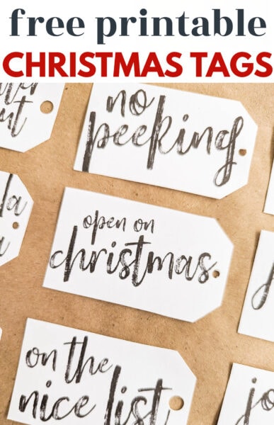 Free Printable Black and White Christmas Gift Tags