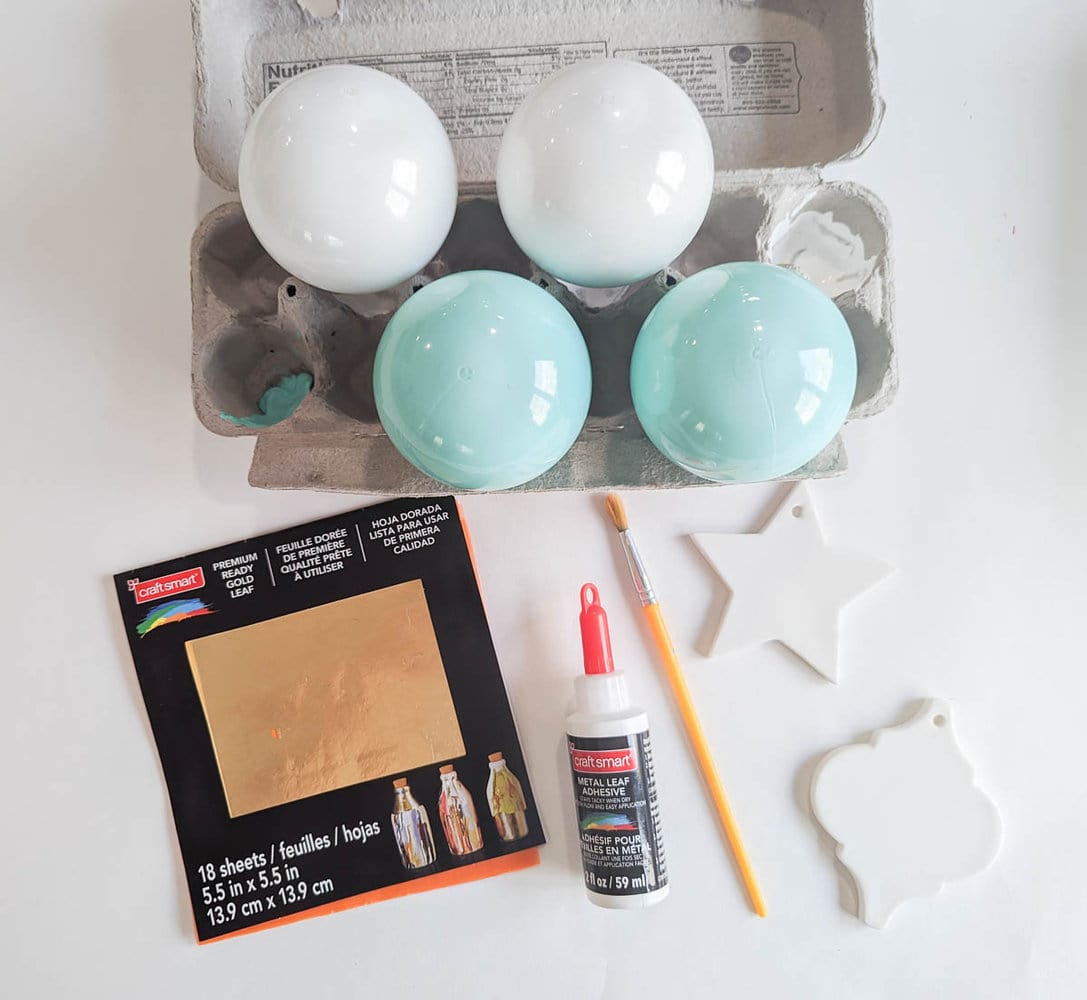 How to Make Easy and Beautiful Gold Leaf Christmas Ornaments