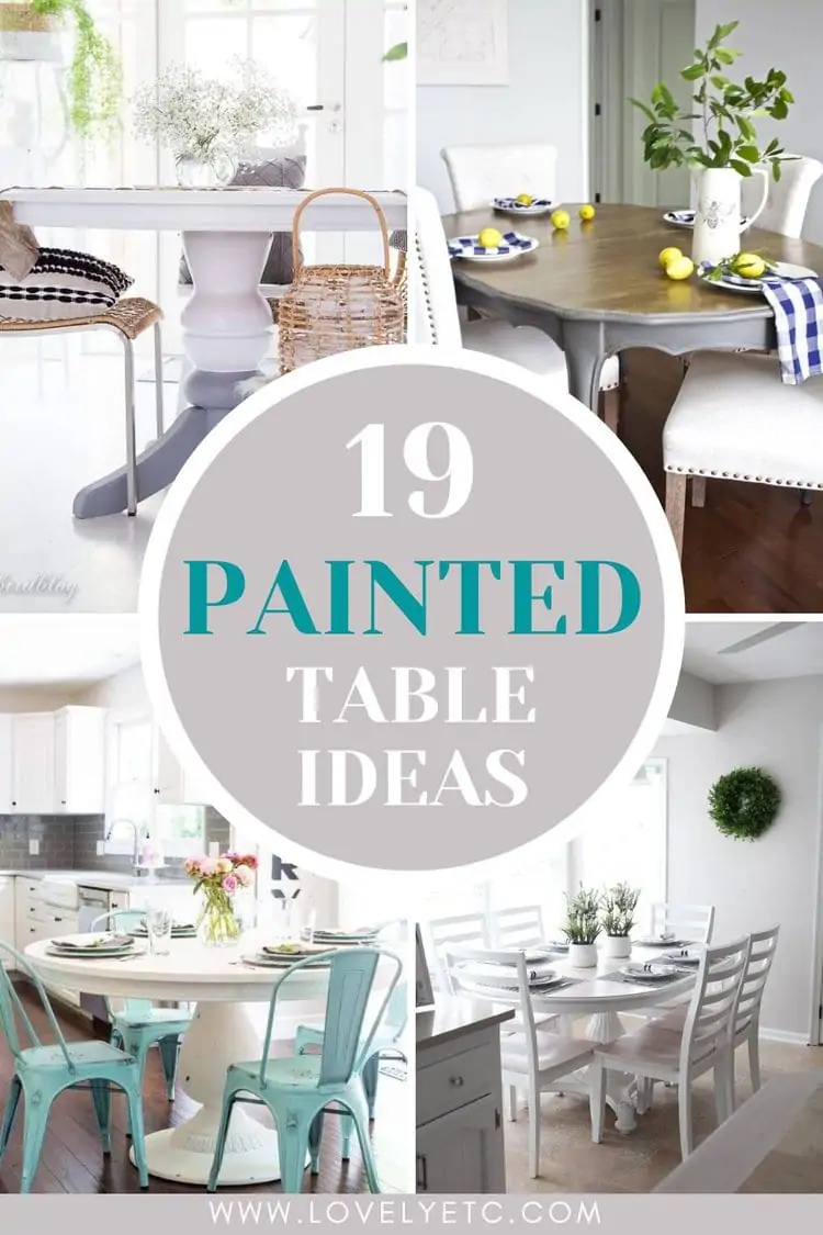 DIY painted tables pin collage