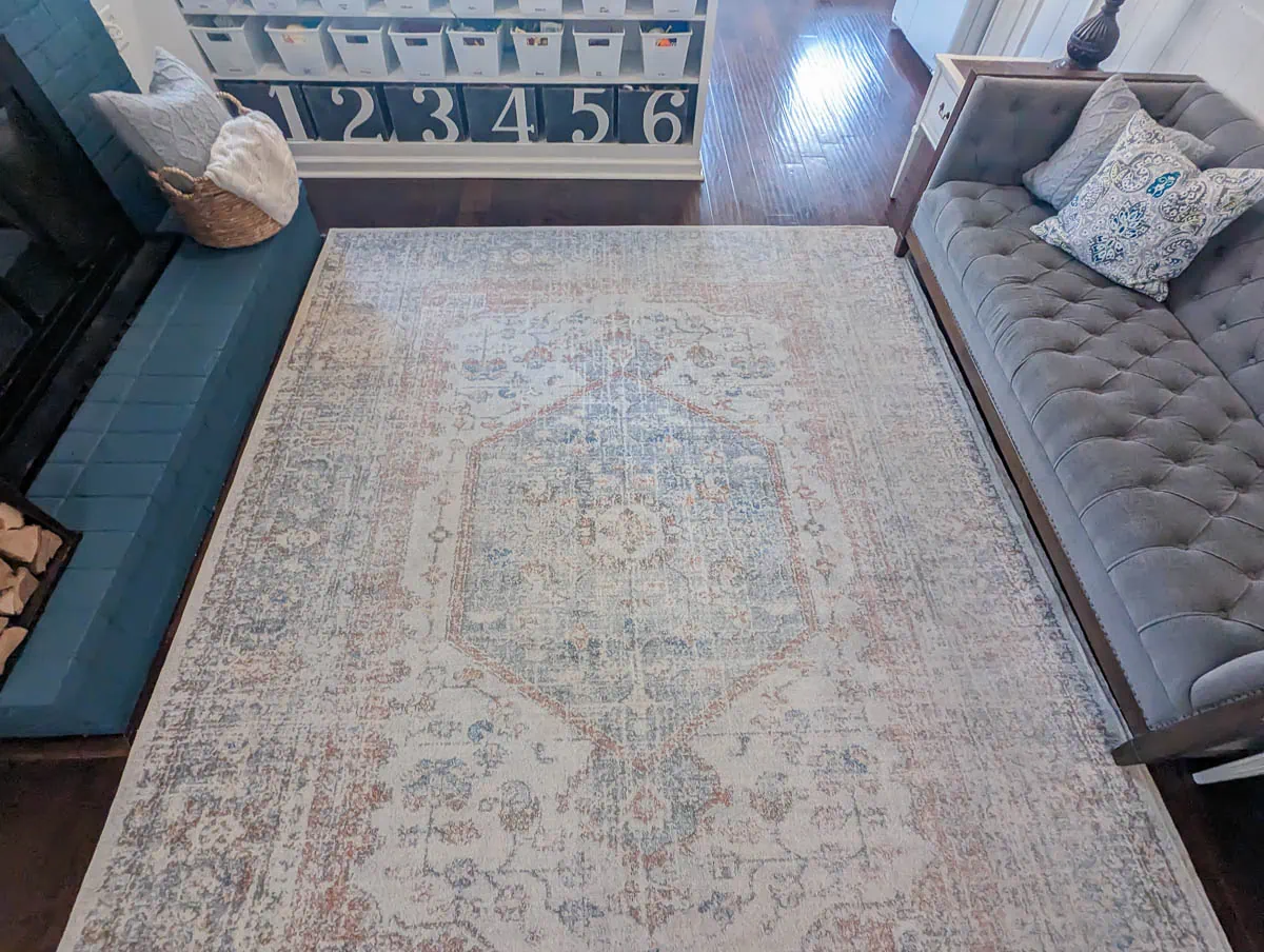 vintage medallion washable area rug from rugsusa.