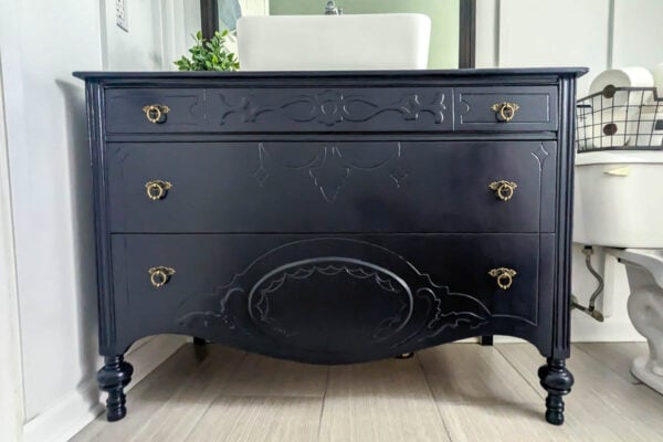 Dresser Vanity Makeover: A Huge Transformation with Paint and Hardware