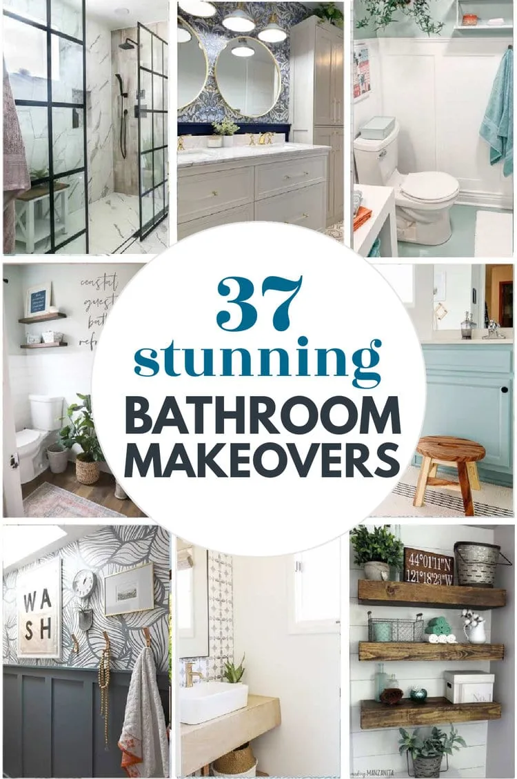 37 Gorgeous Bathroom Makeovers full of smart DIY ideas