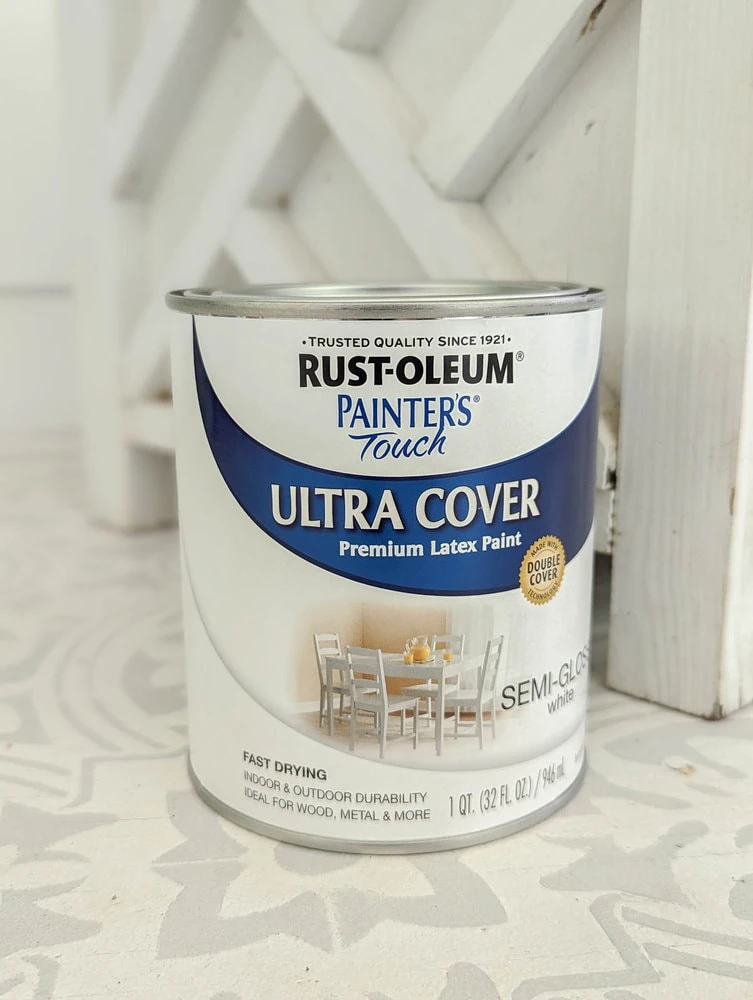 Rustoleum Painter's Touch White paint.