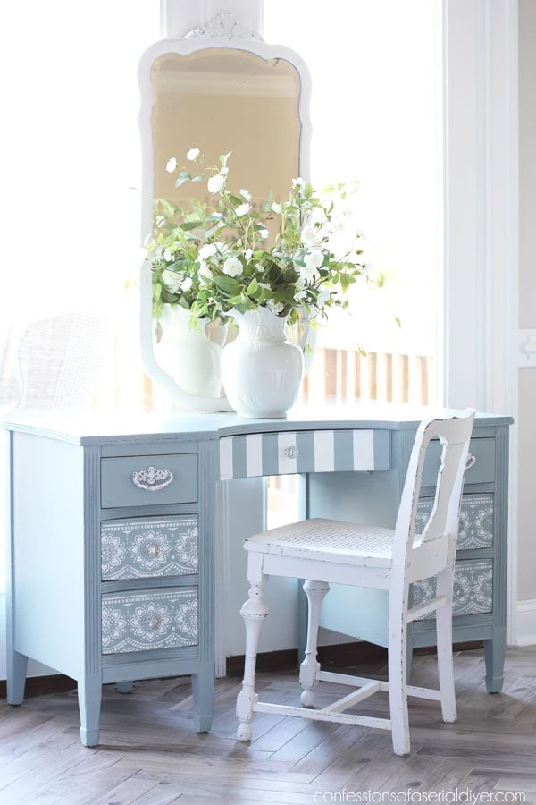 vintage homework desk