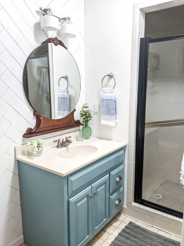 Budget-Friendly DIY Small Bathroom Remodel - Lovely Etc.