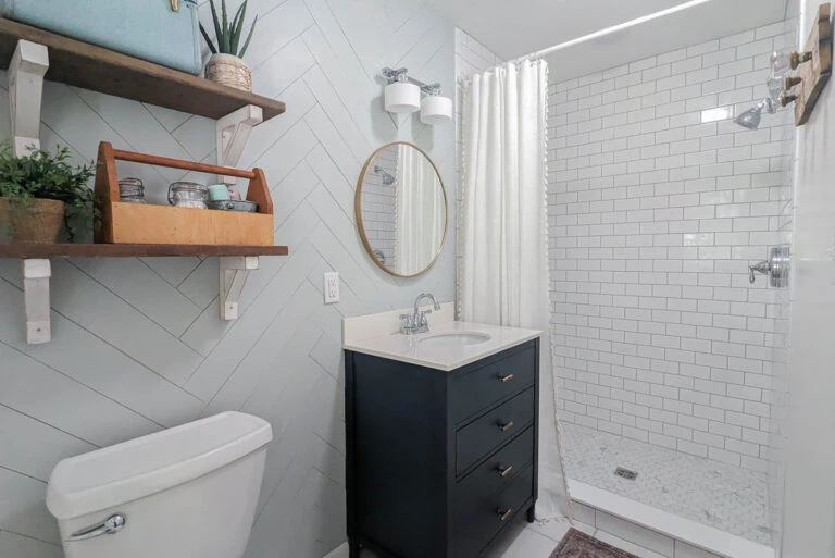 Beautiful DIY Small Bathroom Remodel on a Budget