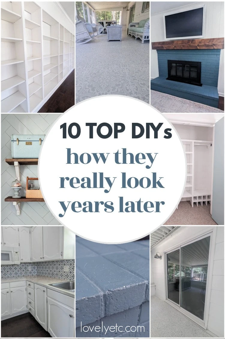 These popular DIY projects have been put to the test in our home over the last 3-10 years and now I'm sharing an honest look at how they've really lasted. Including how much maintenance painted cabinets and painted brick really need and whether IKEA built-ins truly last. Get all the details so you can make an informed choice before tackling these projects in your own home.