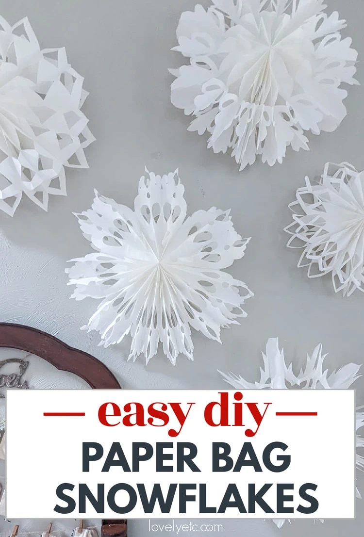 How to make gorgeous 3D paper bag snowflakes