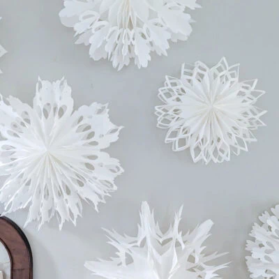 How to make gorgeous 3D paper bag snowflakes