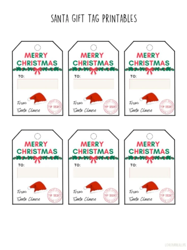 29 Fun And Festive Free Printable Christmas Gift Tags