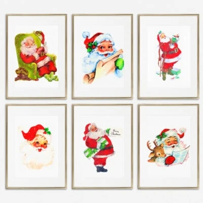 Free Christmas Printables: Vintage Santa Illustrations