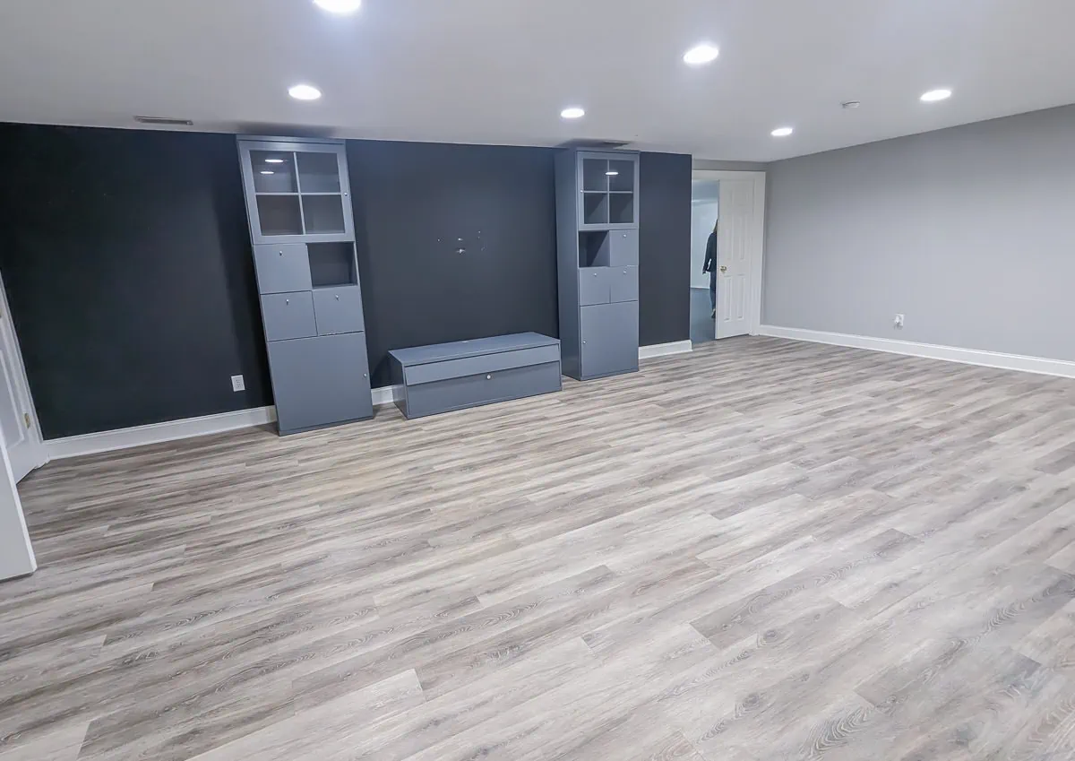 basement family room.