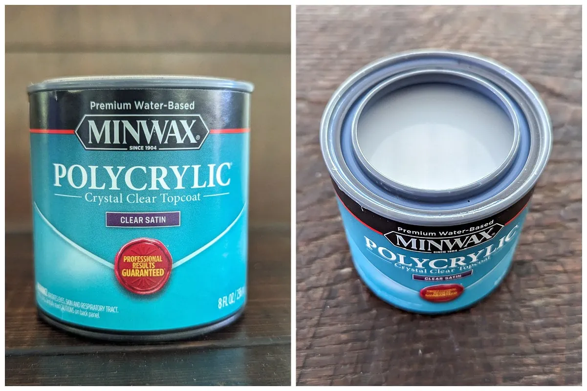 Minwax polycrylic.