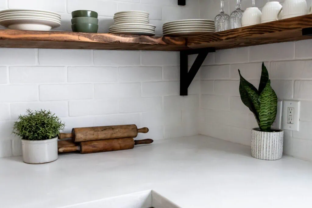 white concrete countertop diy.